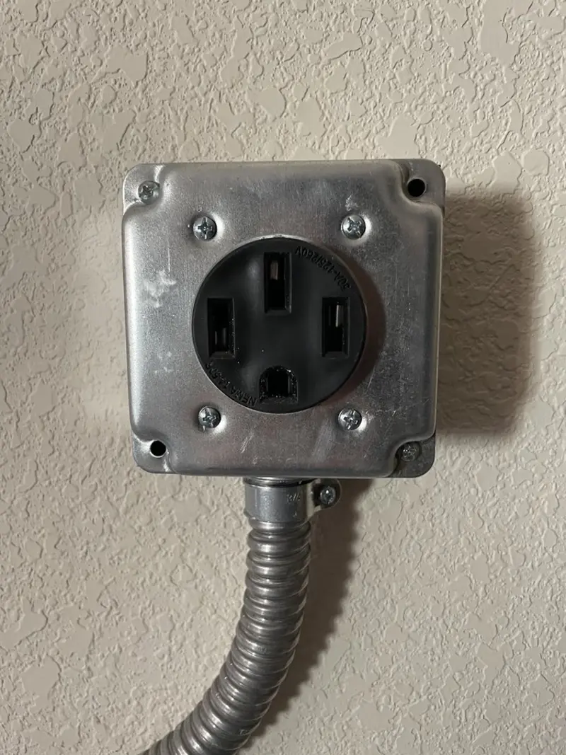 NEMA 14-50 outlet installed for Smart Home Electrical in Frankfort